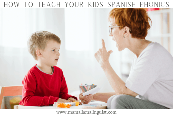 teacher and child learning phonics